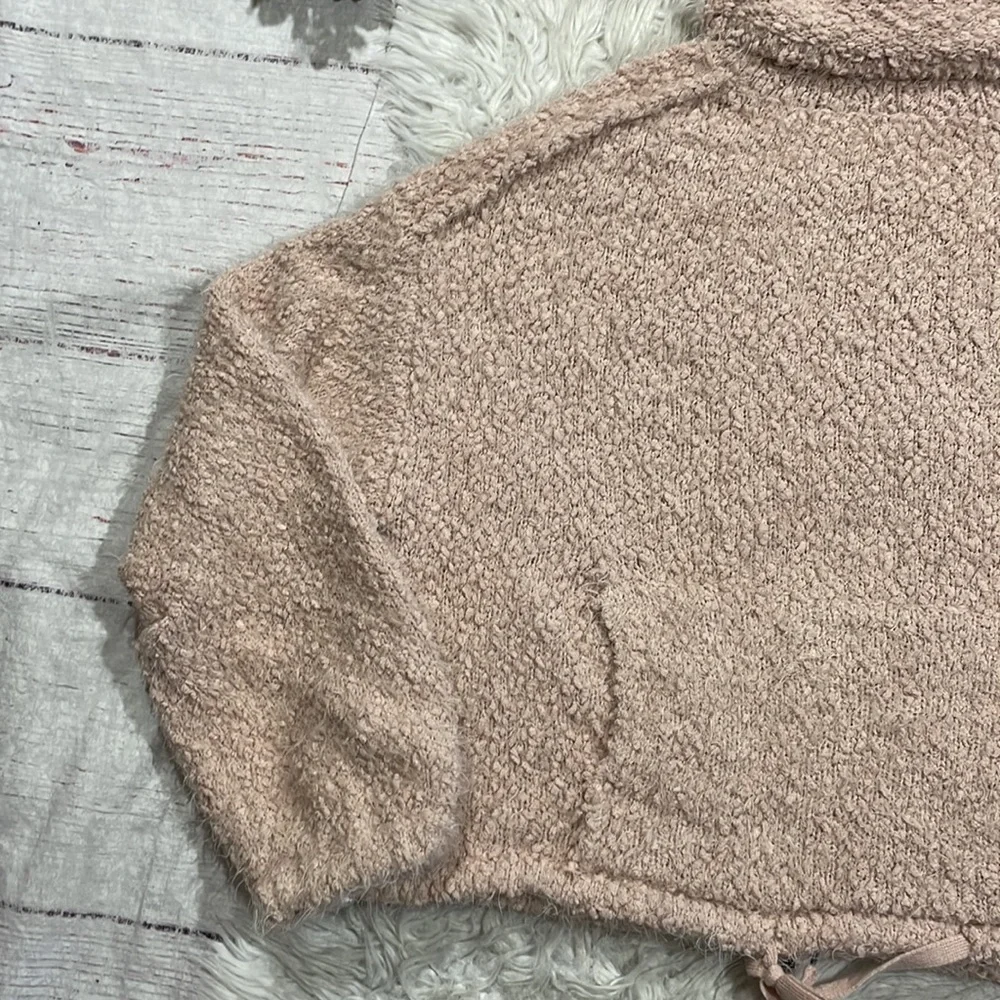 Young Fabulous & Broke Lorena Eyelash Pale Pink Oversized Sweater